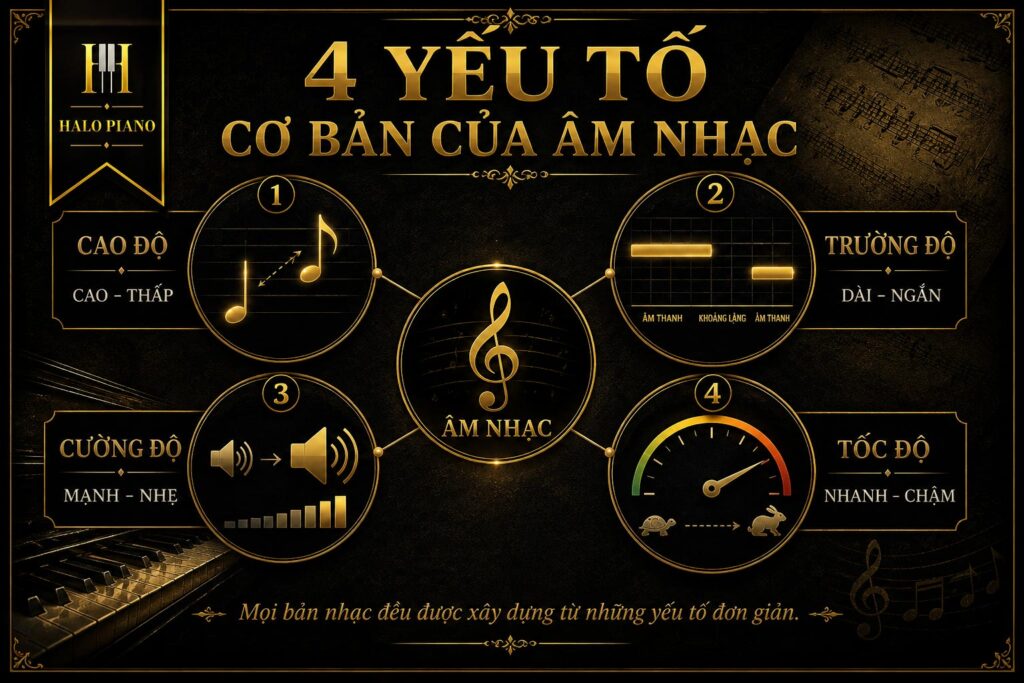Bốn yếu tố cơ bản tạo nên âm nhạc