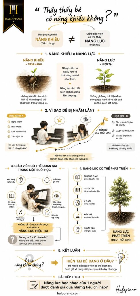 Hiểu lầm giữa năng khiếu và năng lực