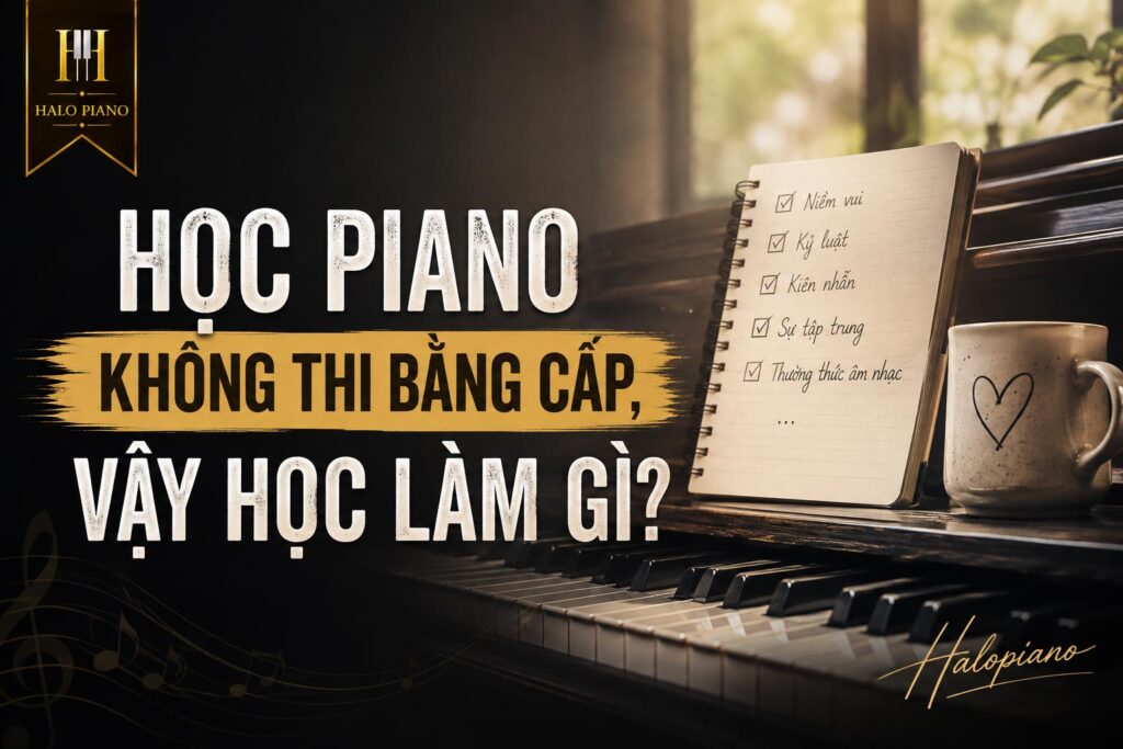 Học piano không thi bằng cấp, vậy học làm gì?