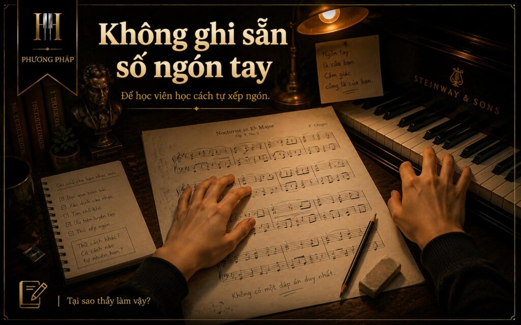 Học piano lâu rồi nhưng vẫn không biết tự xếp ngón