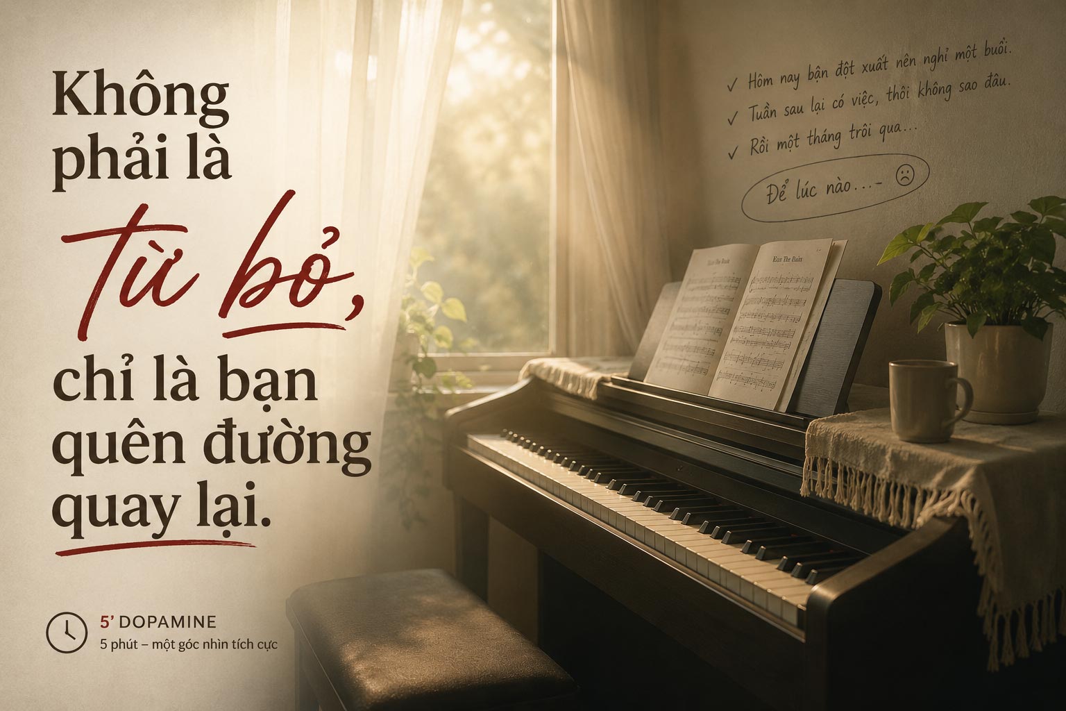 Không phải là từ bỏ, chỉ là bạn quên đường quay lại