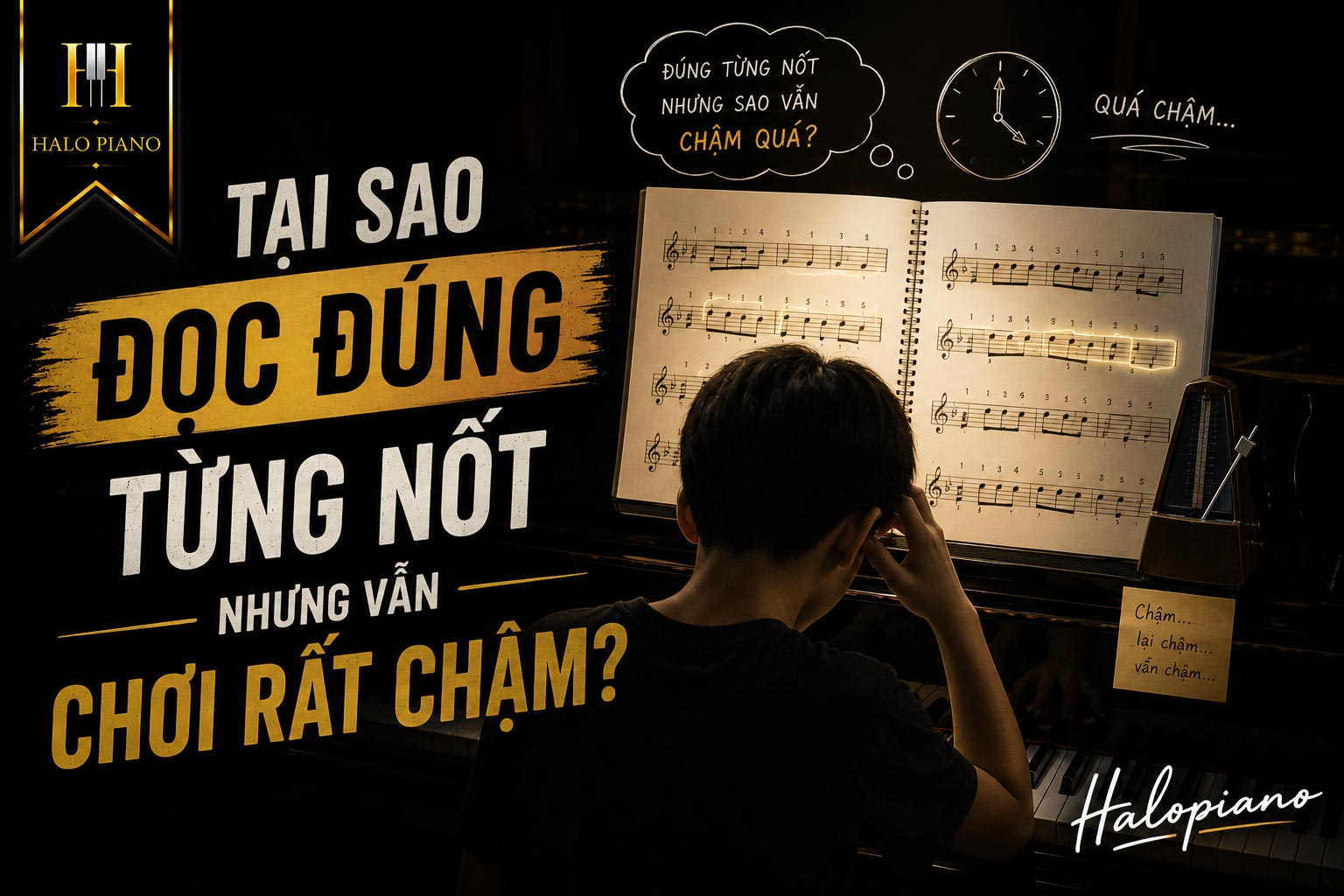Tại sao đọc đúng từng nốt nhưng vẫn chơi rất chậm?