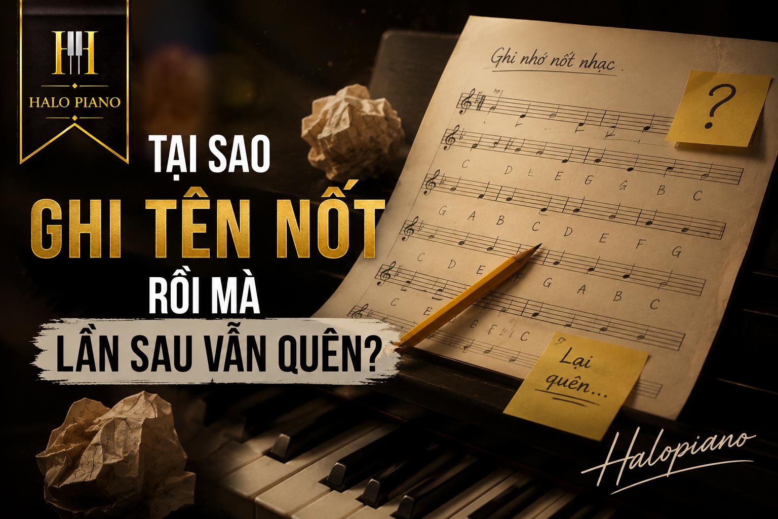 Tại sao ghi tên nốt rồi mà lần sau vẫn quên?