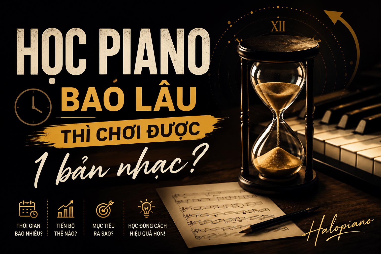 Học piano bao lâu thì chơi được 1 bản nhạc?