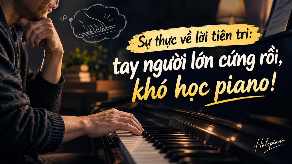 Sự thực về lời tiên tri: tay người lớn cứng rồi, khó học piano